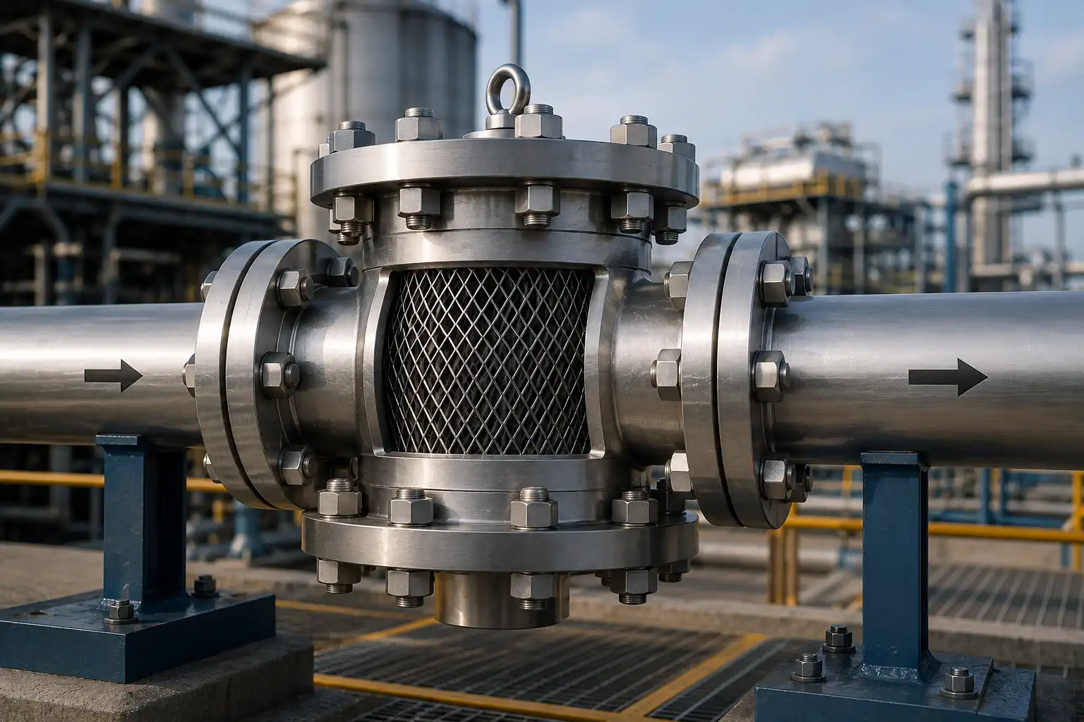 In-line flame arrester